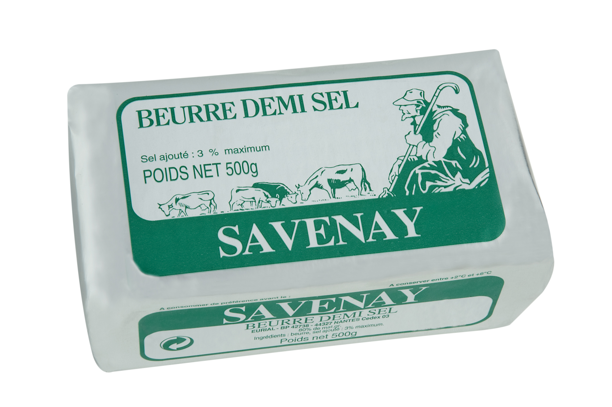 Beurre De Savenay 1/2 Sel (France) En Plaquette -500g